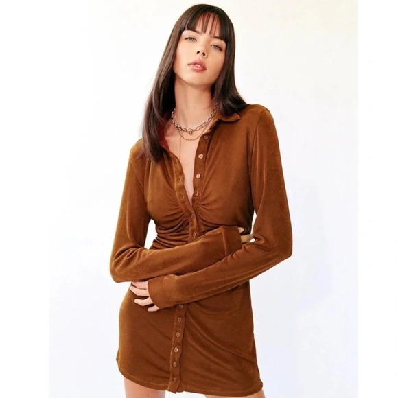 With Jean Andy Mini Dress in Chocolate - Picture 5 of 9